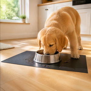 Reusable Black Silicone <b>Pet</b> Feeding <b>Mat</b> Waterproof Non Slip Dog Cat <b>Food</b> <b>Mat</b> 915x600mm Easy Clean Anti Dirt <b>Pet</b> Supplies - Product Image 6