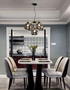 تركيبات إضاءة قاعة اسكندنافية عتيقة غرفة المعيشة ثريا الطعام المطبخ Smoky Table مصباح معلق - Product Image 2