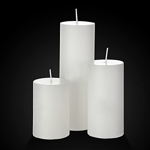 Set of 5 Pillar White Glass Led Candle for Home Decoration - Product Image 2