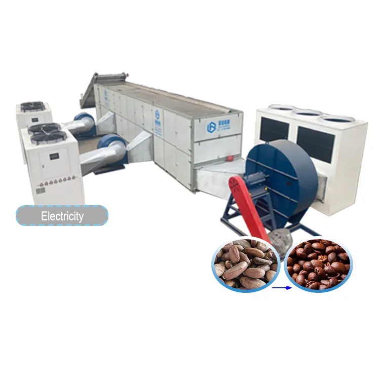 Mesh Belt Continuous Industrial Dryer Cocoa Bean Dryer Machine Coffee Bean Drying Machine