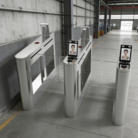 Portillon électronique à bascule RFID en acier inoxydable 304 avec lecteur de code QR et reconnaissance faciale pour contrôle d'accès - Prix compétitif