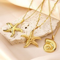 Pendentifs géométriques en or, collier papillon en acier inoxydable de luxe léger, accessoires tendance en gros pour femmes TGXL14740