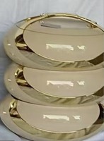 Ensemble de luxe 3 pièces en acier inoxydable pour maintien au chaud, grande capacité 3L 4L 5L, pour banquets de mariage, cadeaux, vente, et buffets d'hôtel