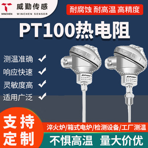 Weiqin Sensing PT100 <b>Temperature</b> Sensor WCTSR801 4-20mA RTD <b>Probe</b> Stainless Steel Industrial Use - Product Image 3