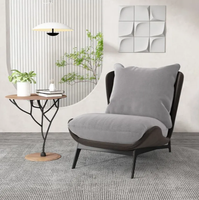 Fauteuil à dossier incurvé en velours doré rembourré doux Salon Moderne Accent Chambre à coucher Chaise