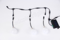 Lumière de guirlande LED DMX RGBW 80 mm, pixels LED DMX, ampoules LED avec contrôleur Artnet