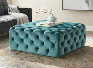 Winforce Factory Light Luxury Household Ottoman Footrest Ottoman Stool Luxury <strong>Chesterfield</strong> Velvet <strong>Footstool</strong> - Product Image 5