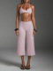 Set Personalizzato con Reggiseno Halter e <span class=keywords><strong>Pantaloni</strong></span> <span class=keywords><strong>Capri</strong></span> a Gamba Larga |   Completi da yoga sexy a due pezzi |   Completo Sportivo Estivo a Rapida Asciugatura per Donne, Produzione di Fabbrica - Product Image 3