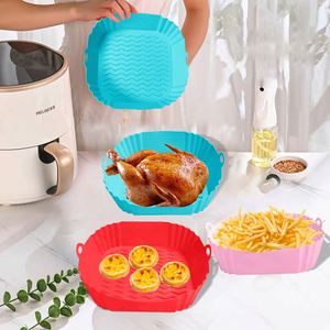 สินค้ามาใหม่ หม้อซิลิโคนสำหรับหม้อทอดไร้น้ำมัน คุณภาพสูง ปลอดสาร BPA - ถาดตะกร้าแบบไม่ติดกระทะ ใช้ซ้ำได้ อุปกรณ์เสริมสำหรับเตาอบ/ไมโครเวฟ - Product Image 1