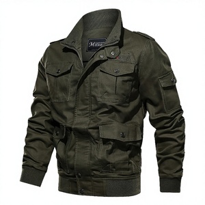 Men Autumn Stand Collar Zipper <b>Plus</b> Large <b>Size</b> Leather <b>Jacket</b> Casual Multiple Pockets Cargo <b>Jacket</b> <b>Waterproof</b> Windproof - Product Image 2
