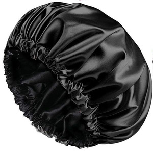 Women's Adjustable Double Layer Satin Bath Cover New Solid Color Waterproof Head <b>Bonnet</b> for Kitchen Bathroom Daily Use Sleep - Product Image 4