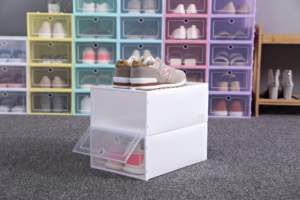 Scatola Portascarpe in Plastica Impilabile Vendita Diretta Contenitore Trasparente per Scarpe con Apertura Frontale Organizzatore - Product Image 6