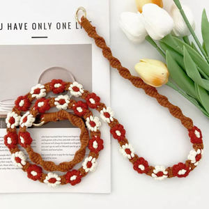 120คล้องกระเป๋ากล้องอเนกประสงค์สายคล้องโทรศัพท์มือถือลายดอกเดซี่ขนาดเล็กแบบถักมือ - Product Image 6