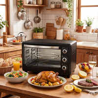Four à convection écologique de 45 L avec boîtier en aluminium, 2000 W, électrique, pour usage commercial et domestique, rôtissoire à poulet, cuisson