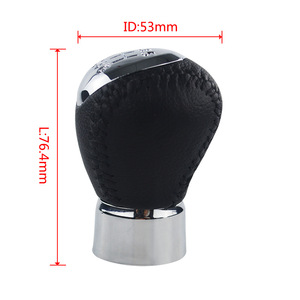 Poyracing Leather Gear <b>Shift</b> <b>Knob</b> 6-Speed Polished Chrome For Mazda 3 5 6 - Product Image 4