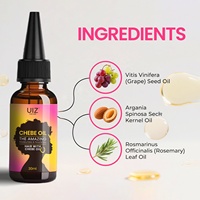Huile capillaire Chebe 100% biologique et végane, soin du cuir chevelu, huile de croissance des cheveux à base de poudre de Chebe pour femmes noires