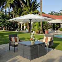 Modernes Sofa-Set Gartenmöbel Outdoor-Rattan-Terrassenmöbel Wetterfestes Garten-Esszimmer-Set für Hotel und Innenhof