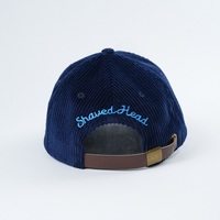 Custom 6 Panelen Ongestructureerde Papa Hat Corduroy Materiaal Sportief Borduurwerk Hoed Aanpasbare Petten Voor Volwassenen