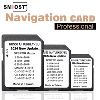 SMIOST kartu memori mobil untuk Mazda Android peta navigasi GPS sistem Nav Sat KGSE 66 16GB kartu SD Eropa