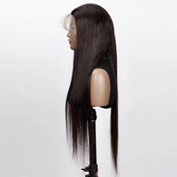 Perruque frontale transparente sans colle Foxen, 40 pouces, cheveux humains Remy lisses, densité 150%, couleur naturelle, perruque frontale HD