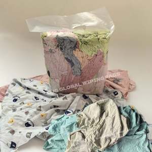 ผ้าเช็ดทำความสะอาดอุตสาหกรรมแบบดูดซับสูง ตัดเย็บเป็นชิ้นหลากสี น้ำหนัก 10 กก. สีอ่อน ผ้าทำความสะอาดอุตสาหกรรม 100% ผ้าฝ้ายเนื้อนุ่ม - Product Image 1