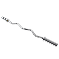 Barre de musculation incurvée EZ Curl de 120 cm pour hommes et femmes, entraînement de force, musculation, poids libre, haltérophilie