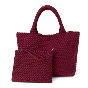 NUOVA COLLEZIONE <span class=keywords><strong>DONNA</strong></span>: BORSE IN NEOPRENE <span class=keywords><strong>BORDEAUX</strong></span>, BORSE A MANO E A TRACOLLO CON PICCOLO PORTAFOGLIO - Product Image 5