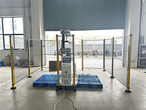 Hot Sell Auto Robot Palletizing <strong>Machine</strong> For 5-10kg PE Film Shrink Wrapped Drink Mineral Water <strong>Bottles</strong> Stacking With Cardboard