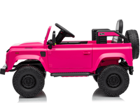 Voiture électrique pour enfant 12V, télécommande 2.4G, Land Rover Defender sous licence, avec poignée de poussée, pour enfants de 3 à 8 ans