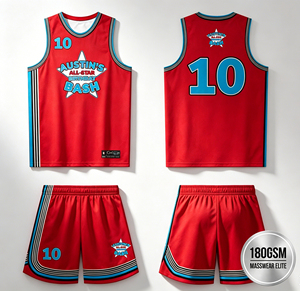 Set di Maglie da Basket per Bambini e Ragazzi per Compleanno |   Tessuto a Rete 180GSM Delicato sulla Pelle, Asciugatura Rapida, Traspirante, Personalizzabile per Feste - Product Image 1