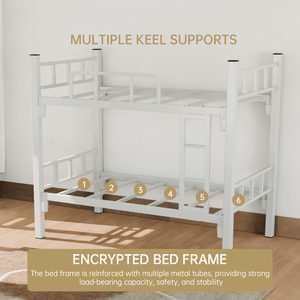 Lits superposés en métal robustes au design moderne - Écologiques et peu encombrants pour les chantiers de construction, les dortoirs étudiants et les camps - Product Image 3