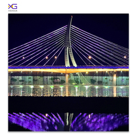 Proyección de video de efecto visual estereoscópico Proyector holográfico 3D Proyección de edificio de superficie de agua al aire libre