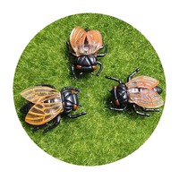 Figurine d'insecte réaliste en plastique, jouet miniature, modèle de cigale