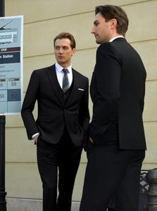 <span class=keywords><strong>Traje</strong></span> de 3 Piezas para Hombre, Corte Entallado, <span class=keywords><strong>con</strong></span> Cuentas, para Boda, Fiesta, Negocios, Blazer, Chaleco <span class=keywords><strong>y</strong></span> Pantalones - Product Image 3