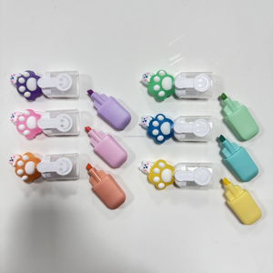 <span class=keywords><strong>Mini</strong></span> surligneur promotionnel très mignon petit ours <span class=keywords><strong>pastel</strong></span> ou stylo surligneur de couleur néon stylo marqueur multicolore avec surligneur - Product Image 2