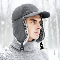 Dairui Premium hombres grueso invierno nieve sombrero cálido ruso Ushanka aviador gorra al aire libre esquí trampero sombrero cabeza grande tamaño personaje