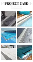 Grille de drainage linéaire en acier inoxydable SUS304 316 pour système de drainage au sol, idéale pour cuisine, bord de piscine et toiture