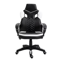 Chaise de jeu de haute qualité en cuir PU, pivotante, style course, inclinable, pour le bureau et le gaming