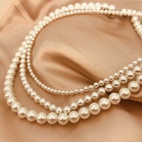 Collier de perles d'eau douce et naturelle, perles rondes en coquille, haute qualité, luxe, légères, avec empilage, nouvelle collection