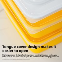 Boîte à repas jetable avec couvercle, pour la restauration commerciale et les plats à emporter, extra large, colorée, rectangulaire, en plastique, pour la vente en ligne