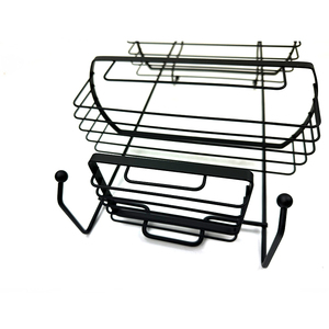 Estante de almacenamiento <span class=keywords><strong>colgante</strong></span> de dos niveles para <span class=keywords><strong>baño</strong></span> doméstico DaS, estante de ducha de hierro forjado con ganchos - Product Image 6