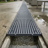 Grille de drainage industrielle antidérapante en PP robuste, à emboîtement, installation facile par clic pour station de lavage automobile