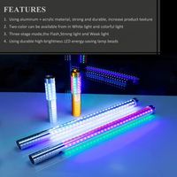 Bâtons lumineux LED rechargeables en aluminium populaires pour champagne, bâton lumineux pour fête