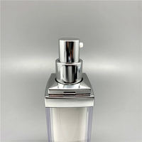 Emballage écologique pour soins de la peau en plastique de forme carrée, flacon pompe sans air pour fond de teint 15ml 30ml 50ml