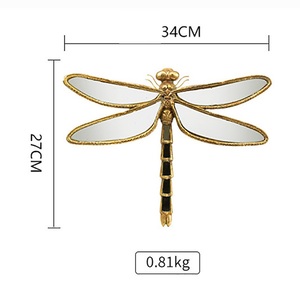 2025 Vintage Butterfly Dragonfly Style <strong>Mirror</strong> Wall Art for Home Decor <strong>Rococo</strong> Decorative Resin Frame Wall <strong>Mirror</strong> for Hotel Porch - Product Image 4