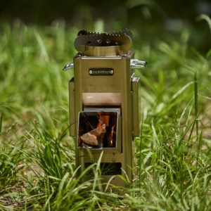 Fornello da campeggio portatile <span class=keywords><strong>a</strong></span> bruciatore singolo in acciaio inox con custodia per il trasporto di <span class=keywords><strong>legna</strong></span> da ardere per escursioni e Picnic - Product Image 5