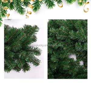 Vente en gros <span class=keywords><strong>Noël</strong></span> Noel Navidad Natale 9ft PVC vert intérieur <span class=keywords><strong>extérieur</strong></span> <span class=keywords><strong>guirlande</strong></span> de <span class=keywords><strong>Noël</strong></span> <span class=keywords><strong>guirlande</strong></span> pour escaliers et portes - Product Image 6