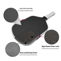 YDXJ-001 B-stick Pickleball de qualité professionnelle, cinqième génération, standard, tendance, noyau en mousse EPP Eva pressé à chaud, 16 mm