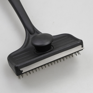 Spazzola per Pulizia Barbecue con Setole Dure, Raschietto in Metallo e Manico Ergonomico per Griglie da Esterno - Product Image 3