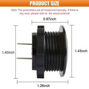 12 वी-24 वी डीसी राउंड वोल्टमीटर नेतृत्व डिजिटल डिस्प्ले, समुद्री लो वोल्टेज मीटर 2पिन कार बैटरी मॉनिटर के लिए टेस्टर - Product Image 2